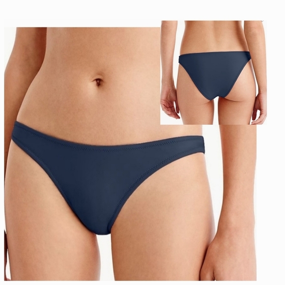 J. Crew Women's 1989 High-leg Bikini Bottom (Black) - Picture 1 of 6